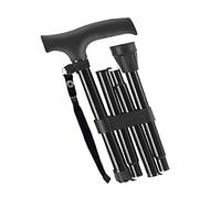 VIROSA Black Walking Stick, Lightweight Foldable, Extendable Adjustable Walking Cane | Flexible and Durable | Walking Aid Mobility Aid | Collapsible Walking Stick