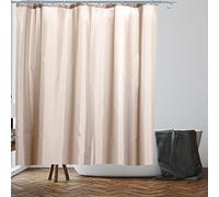 VIROSA Brown Shower Curtain Anti Mould, Mildew Resistant | Size 28 x 18 x 5 cm | Water Repellent Fabric | 100% Polyester