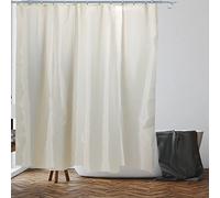 VIROSA Cream Shower Curtain Anti Mould, Mildew Resistant | Size 28 x 18 x 5 cm | Water Repellent Fabric | 100% Polyester