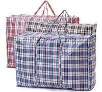 VIROSA EXTRA LARGE Strong and Durable Laundry Bags | PACK of 3 | 80cm x 60cm | Ideal for Laundry/Moving House/Shopping/Storage | Reusable Store Zip
