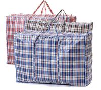 VIROSA EXTRA LARGE Strong and Durable Laundry Bags | PACK of 5 | 80cm x 60cm | Ideal for Laundry/Moving House/Shopping/Storage | Reusable Store Zip