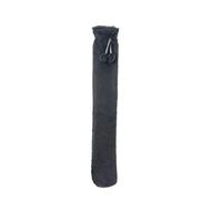VIROSA Extra Long Hot Water Bottle with Fluffy Cover - 2L Soft Plush Design with Pom Pom Tie - Warmth & Comfort for Pain Relief, Cramps & Winter Heat - Multiple Colours Available (Dark Grey)