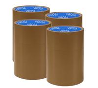 VIROSA EXTRA VALUE Packing Roll Set - 48mm x 66m - 12 Rolls Brown Heavy Duty Packaging for Moving, Shipping & Storage Boxes