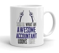VIROSA Funny Accountant Mug - “This is What an Awesome Accountant Looks Like” - Gift for Finance Pros - 11oz Ceramic Mug