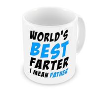 VIROSA Funny Dad Mug - “World’s Greatest Farter, I Mean Father” - Humorous Gift for Dad, Grandad, Husband, Boyfriend - Birthday, Father’s Day, Christmas, Secret Santa - 11oz Ceramic Coffee Cup