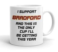 VIROSA Funny Football Mug - “This is The Only Cup I’ll Be Getting This Year” - Funny Gift for Bradford Fans, Dad, Brother or Friend - 11oz Ceramic Coffee Cup - Birthday, Xmas, Father’s Day