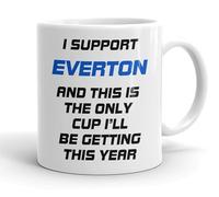 VIROSA Funny Football Mug - “This is The Only Cup I’ll Be Getting This Year” - Funny Gift for Everton Fans, Dad, Brother or Friend - 11oz Ceramic Coffee Cup - Birthday, Xmas, Father’s Day