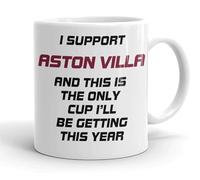 VIROSA Funny Football Mug - “This is The Only Cup I’ll Be Getting This Year” - Funny Gift for Villa Fans, Dad, Brother or Friend - 11oz Ceramic Coffee Cup - Birthday, Xmas, Father’s Day