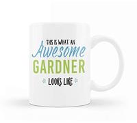 VIROSA Funny Gardener Mug - “This is What an Awesome Gardener Looks Like” - Gift for Gardeners, Gardening Lovers - Christmas, Secret Santa, Birthday Present - 11oz Ceramic Coffee Cup