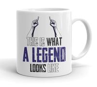 VIROSA Funny Legend Mug - “This is What a Legend Looks Like” - Humorous Gift for Men or Women - Birthday, Secret Santa, Work Banter Present - 11oz White Ceramic Coffee Cup