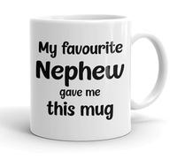 VIROSA Funny Nephew Mug - “My Favourite Nephew” - 11oz Coffee Cup - Gift from Aunt or Uncle - Funny Birthday or Xmas Present