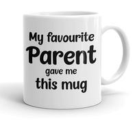 VIROSA Funny Parent Mug - “My Favourite Parent” - 11oz Ceramic Coffee Mug - Gift from Child - Humorous Family Present