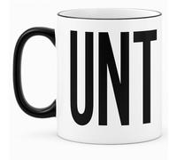 VIROSA Funny Sarcastic Mug for Men & Women - C*NT Novelty Coffee Mug, Crude Humour Gift for Friends & Colleagues- 11oz C UNT Black Ceramic Cup, Dishwasher Safe- Perfect Gag Gift for Birthday or Office