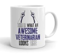VIROSA Funny Vet Nurse Mug - “This is What an Awesome Veterinary Nurse Looks Like” - Gift for Animal Lovers - 11oz Ceramic Mug