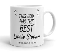 VIROSA Little Sister Mug - This Guy Has The Best Little Sister - Gift to Brother - 11oz Ceramic Mug