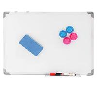 VIROSA Magnetic White Board with Aluminium Frame | Dry Wipe Magnetic Whiteboard Kit | Includes Marker with Eraser, 2 Magnets & Mounting Kit | A3 (42 x 30 cm) | Suitable for Ages 14+