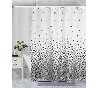 VIROSA Mosaic Grey Shower Curtain Anti Mould, Mildew Resistant | Size 180x180 cm (71 x 71 Inch) | Water Repellant Fabric | 100% Polyster (Mosaic Grey)