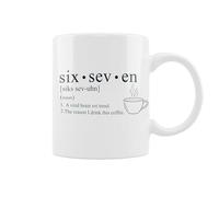 VIROSA Six-Sev-En 67 Meme, Mug - Funny 11oz Ceramic Coffee Cup | Hilarious Novelty Gift for Friends, Coworkers, Secret Santa, Birthday, Xmas & Office Banter