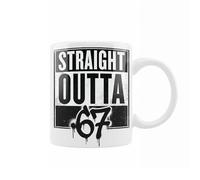 VIROSA Straight Outta 67 Meme, Mug - Funny 11oz Ceramic Coffee Cup | Hilarious Novelty Gift for Friends, Coworkers, Secret Santa, Birthday, Xmas & Office Banter