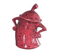 Virtcooy Canister with Attitude | Akimbo Storage Jar | Cute Sassy Desktop Ornament | Kitchen Storage for Coffee Tea Sugar, Pink