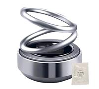 Virtcooy Car Aromatherapy Car Diffuser, Solar Rotating Double Ring Suspension Car Aromatherapy Ornament, Auto Rotating Air Freshener, Car Interior Decor Fragrance Gifts