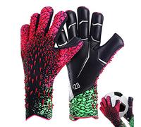 Virtcooy Kids Soccer Goalie Gloves, Anti-Slip Soccer Goalkeeper Gloves, Full Finger Hand Protection Children Football Gloves, for Training and Match red 6 yards