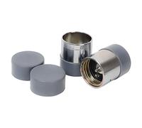 VIRTIONZ Wheel Bearing Buddy 1.98 Inch Bearing Protectors with Protective Bras for Trailer Boat, Chromed, Pair (Comes with Two Extra caps)