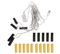 Virtual AA Battery, USB AA Battery Eliminators for LED Lights, Lamps, Fans, Cameras, Replacement for 4, 5 V and 3 V Batteries, USB Fairy Lights Eliminators for Exhibition Replacement Batteries,