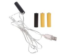 Virtual AA Battery, USB AA Battery Eliminators for LED Lights, Lamps, Fans, Cameras, Replacement for 4, 5 V and 3 V Batteries, USB Fairy Lights Eliminators for Exhibition Replacement Batteries,