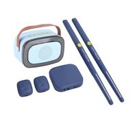 Virtual Air Drum Kit Portable 3D Motion Sensing Electronic Drum Kit Lightweight Home Practice Rhythm Stick For Kids (Navy Blue)