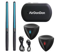 Virtual Air Drum Set, 2 Drumsticks + 1 Pedal | ABS, 3D Motion Sensors, 8 Drum Tones, Zero Latency, Silent Practice, Bluetooth, RGB Lights, Portable, Home/Office/Park
