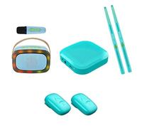 Virtual Air Drum Set,Electric Air Drum Sticks Kit,Invisible Drum For Adults,portable Intelligent Somatosensory Drum,with Drumsticks,Pedals, Multi-function Speaker And Bluetooth，for Adult Kids(Blue,Maj