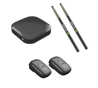 Virtual Air Drum Set,Electric Air Drum Sticks Kit,Invisible Drum For Adults,portable Intelligent Somatosensory Drum,with Drumsticks,Pedals, Multi-function Speaker And Bluetooth，for Adult Kids(Black,Ad