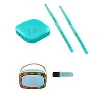 Virtual Air Drum Set,Electric Air Drum Sticks Kit,Invisible Drum For Adults,portable Intelligent Somatosensory Drum,with Drumsticks,Pedals, Multi-function Speaker And Bluetooth，for Adult Kids(Blue,Sha
