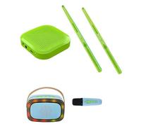 Virtual Air Drum Set,Electric Air Drum Sticks Kit,Invisible Drum For Adults,portable Intelligent Somatosensory Drum,with Drumsticks,Pedals, Multi-function Speaker And Bluetooth，for Adult Kids(Green,Sh
