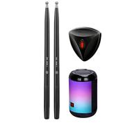 Virtual Air Drum Set with RGB Lights & Foot Pedals, Portable Electronic Drumsticks for Youngsters & Beginners, Wireless Connection, Built-in Speaker, Easy to Learn, 13.4 in / 34 cm Drum Sticks