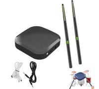 Virtual Drum Kit, Portable Electronic Drum Set, Air Drumsticks with Drumsticks Pedals Bluetooth & 8 Sounds, 3D Motion Sensing Technology Electric Tabletop Drum Set Machine for Beginners(Black,Package