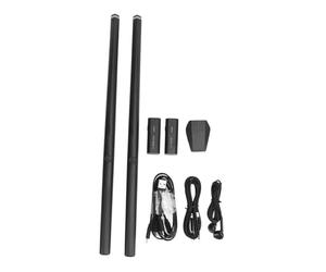 Virtual Electronic Drum Set, Air Drumsticks with Pedals, Portable Motion Sensing Drum Kit for Beginners, Bluetooth MIDI Connection, Vibration Sensing Technology with Cool Lighting,