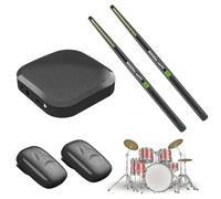 Virtual Electronic Drum Set, Electric Drumsticks Air Drum Set, Air Drum with Drumsticks, Pedals, Bluetooth and 8 Sounds, Electric Tabletop Drum Set Machine for Beginners Adults (Black)