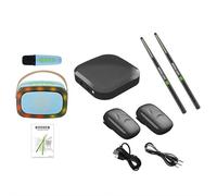 Virtual Electronic Drum Set, Electric Drumsticks Air Drum Set, Portable Virtual Reality Drum Kit Electronic DrumKit for Beginners Adults (with Speaker)