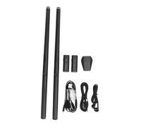 Virtual Electronic Drum Set with Air Drumsticks and Double Foot Pedals, Bluetooth Vibration Sensing Portable Drum Kit for Home Practice, Zero Noise Immersive Percussion Instrument