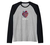 Virtual Heart Real Emotion - Retro Gamer 8bit Pixel Art Raglan Baseball Tee