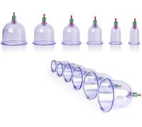 Virtual Kart® Multiple Sizes Hijama Cups Vacuum Suction Cups for Chiropractic, Acupuncture, Physiotherapy - Environmental Protection Plastic Disposable Cupping Therapy Cups Soft (100, B5)
