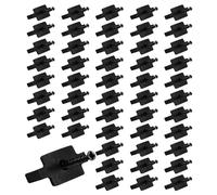 Virtual Kart® Pack of 50 Composite Decking Clips Secure and Durable Hidden Fasteners with Stainless Steel Screws for Solid Installation and Anti-Corrosion Protection (Plastic Decking Clips)