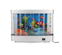 Virtual LED Aquarium Light - Simulated Underwater World Mobile Fish Lamp, Virtual Fish Tank Night Light, Silent Energy-Saving Fake Aquarium Toy Lamp for Home Office Multi-Scene Decoration Artifact
