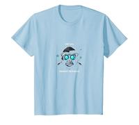 Virtual Monkey Business: Futuristic Primate Tech Humor T-Shirt, Kids, Baby Blue, 12 Years