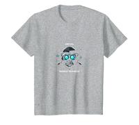 Virtual Monkey Business: Futuristic Primate Tech Humor T-Shirt, Kids, Heather Grey, 12 Years