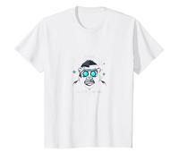 Virtual Monkey Business: Futuristic Primate Tech Humor T-Shirt, Kids, White, 12 Years