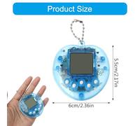 Virtual Pet Keychain Retro Handheld Game Machine Nostalgic Electronic Digital Pets Keyring Kids For Boys Girls Silver Fiber Black Sesame Red Chicken Finger Cots Games And Accessories Game Gadgets