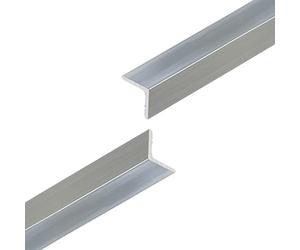 Virtual Plastics Aluminium Corner Trim - Aluminium Angle Edge Trim - Natural Silver Finish - 1 Metre length (25mm x 25mm)